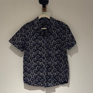 Men's Stylish Navy Pattern Shirt
